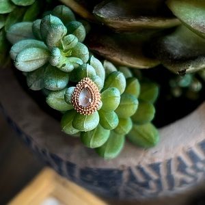 BVLA 14ga Threaded Mini Pear Afghan in Solid Rose Gold with Genuine Labradorite